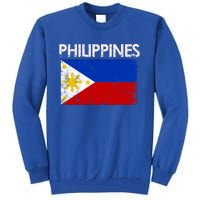 Vintage Philippines Filipino Flag Pride Gift Tall Sweatshirt