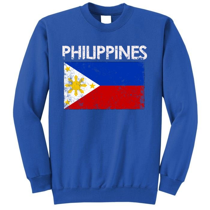 Vintage Philippines Filipino Flag Pride Gift Tall Sweatshirt