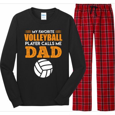 Volleyball Player Father Saying Volleyball Funny Gift Long Sleeve Pajama Set