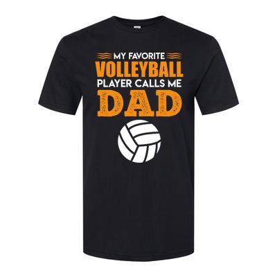 Volleyball Player Father Saying Volleyball Funny Gift Softstyle CVC T-Shirt