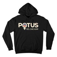 Vintage Potus Female Symbol Yes She Kam Harris For President Hoodie