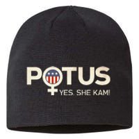 Vintage Potus Female Symbol Yes She Kam Harris For President Sweat Sustainable Beanie