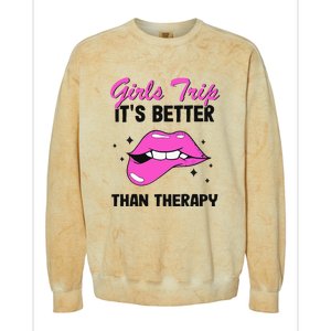 Vacation Party Funny Trip It's Better Than Therapy Colorblast Crewneck Sweatshirt