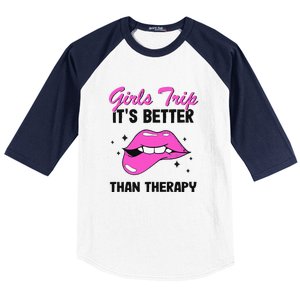 Vacation Party Funny Trip It's Better Than Therapy Baseball Sleeve Shirt