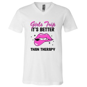 Vacation Party Funny Trip It's Better Than Therapy V-Neck T-Shirt