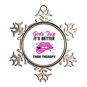 Vacation Party Funny Trip It's Better Than Therapy Metallic Star Ornament