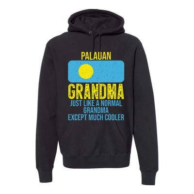 Vintage Palauan Grandma Palau Flag for Mother's Day Premium Hoodie