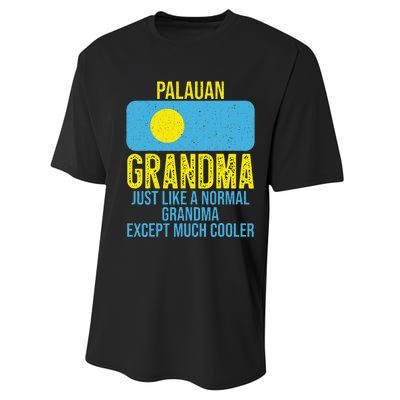 Vintage Palauan Grandma Palau Flag for Mother's Day Performance Sprint T-Shirt