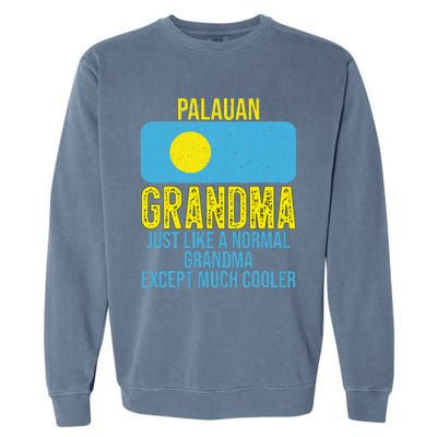 Vintage Palauan Grandma Palau Flag for Mother's Day Garment-Dyed Sweatshirt