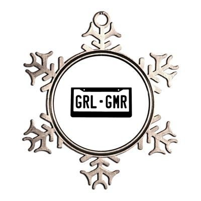 Vanity Plate Gamer Gift Metallic Star Ornament