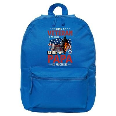Veteran Papa Great Gift 16 in Basic Backpack