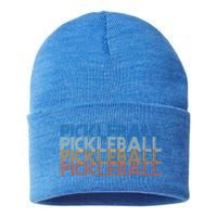 Vintage Pickleball Gift Pickleball Player Retro Vintage Cool Gift Sustainable Knit Beanie