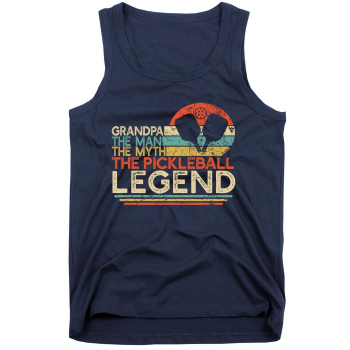 Vintage Pickleball Grandpa The Man The Myth The Legend Tank Top