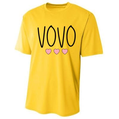 Vovo Portuguese Grandma Grandmother Hearts Minimalistic Vovo Gift Performance Sprint T-Shirt