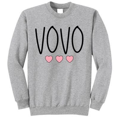 Vovo Portuguese Grandma Grandmother Hearts Minimalistic Vovo Gift Sweatshirt