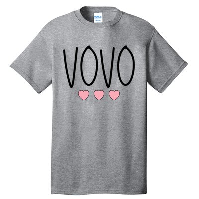 Vovo Portuguese Grandma Grandmother Hearts Minimalistic Vovo Gift Tall T-Shirt