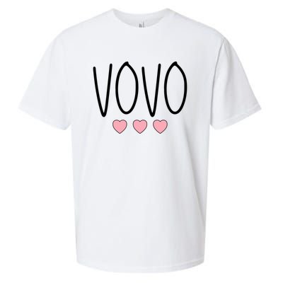 Vovo Portuguese Grandma Grandmother Hearts Minimalistic Vovo Gift Sueded Cloud Jersey T-Shirt