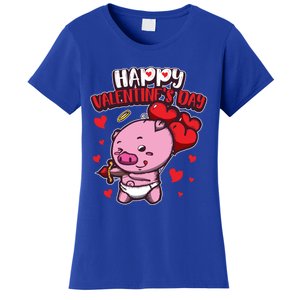 Valentine's Piglet Gift Sweet Cupid Animals Gift Pig Gift Women's T-Shirt