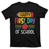 Vintage Pencil Happy First Day Of School Teacher Boy Girl T-Shirt