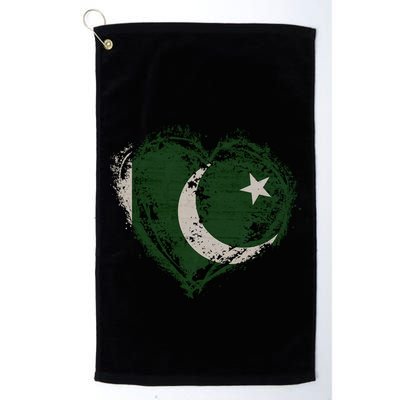 Vintage Pakistan Heart Shape Flag Stylish Design Meaningful Gift Golf Towel
