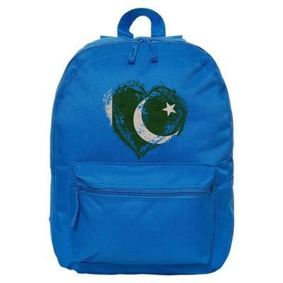 Vintage Pakistan Heart Shape Flag Stylish Design Meaningful Gift 16 in Basic Backpack