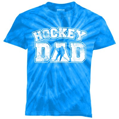 Vintage Print Hockey Coach For Hockey Dad Gift Kids Tie-Dye T-Shirt