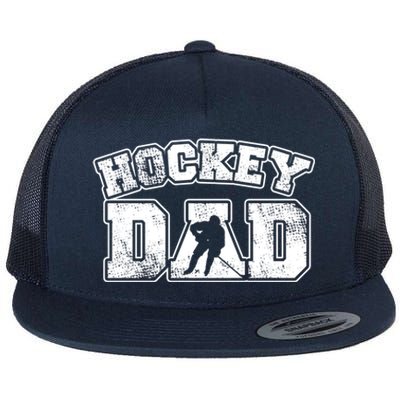 Vintage Print Hockey Coach For Hockey Dad Gift Flat Bill Trucker Hat