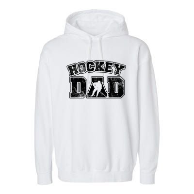 Vintage Print Hockey Coach For Hockey Dad Gift Garment-Dyed Fleece Hoodie