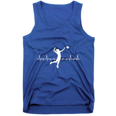 Volleyball Playing Heartbeat Volleyball Player Sport Lover Gift Tank Top