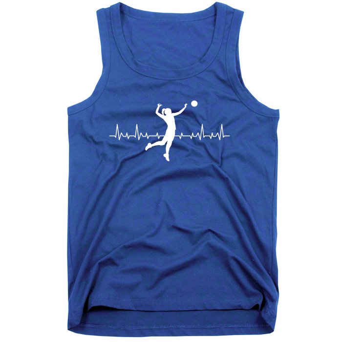 Volleyball Playing Heartbeat Volleyball Player Sport Lover Gift Tank Top