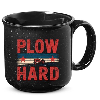 Vintage Plow Hard Farming Farmer Life Dad Grandpa Tractor Gift 15oz Campfire Ceramic Mug