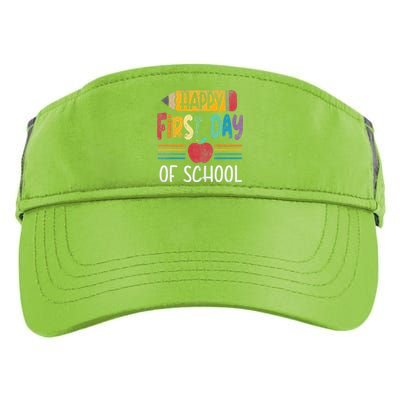 Vintage Pencil Happy First Day Of School Teacher Adult Drive Performance Visor