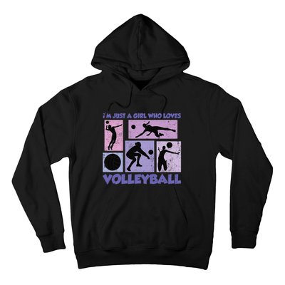 Volleyball Player I'm Just A  Who Loves Volleyball Hoodie