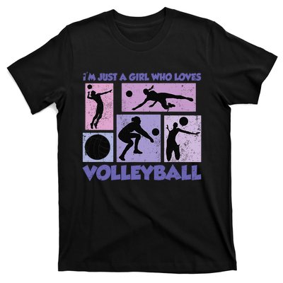 Volleyball Player I'm Just A  Who Loves Volleyball T-Shirt