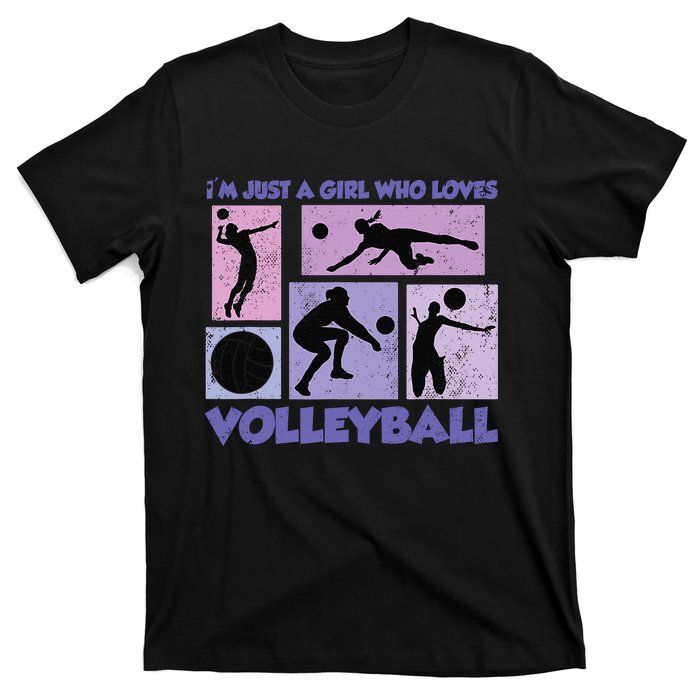 Volleyball Player I'm Just A  Who Loves Volleyball T-Shirt