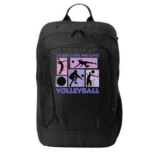 Volleyball Player I'm Just A  Who Loves Volleyball City Backpack