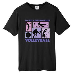 Volleyball Player I'm Just A  Who Loves Volleyball Tall Fusion ChromaSoft Performance T-Shirt