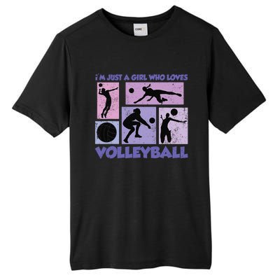 Volleyball Player I'm Just A  Who Loves Volleyball Tall Fusion ChromaSoft Performance T-Shirt