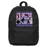 Volleyball Player I'm Just A  Who Loves Volleyball 16 in Basic Backpack