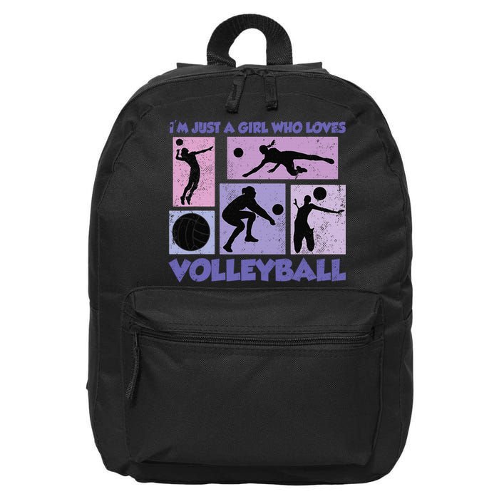 Volleyball Player I'm Just A  Who Loves Volleyball 16 in Basic Backpack