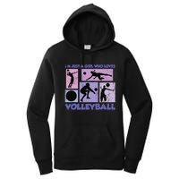 Volleyball Player I'm Just A  Who Loves Volleyball Women's Pullover Hoodie