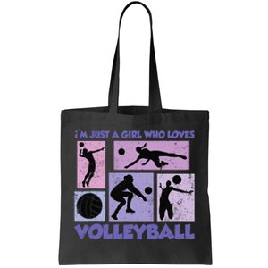 Volleyball Player I'm Just A  Who Loves Volleyball Tote Bag