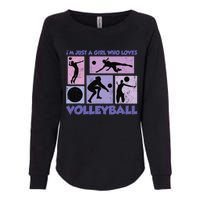 Volleyball Player I'm Just A  Who Loves Volleyball Womens California Wash Sweatshirt