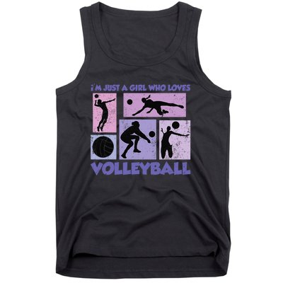 Volleyball Player I'm Just A  Who Loves Volleyball Tank Top