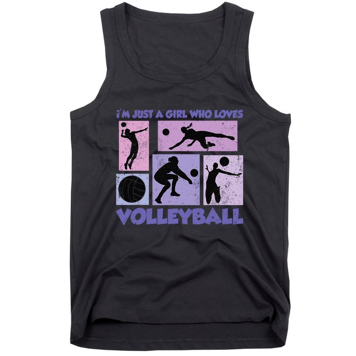 Volleyball Player I'm Just A  Who Loves Volleyball Tank Top