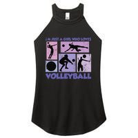 Volleyball Player I'm Just A  Who Loves Volleyball Women's Perfect Tri Rocker Tank