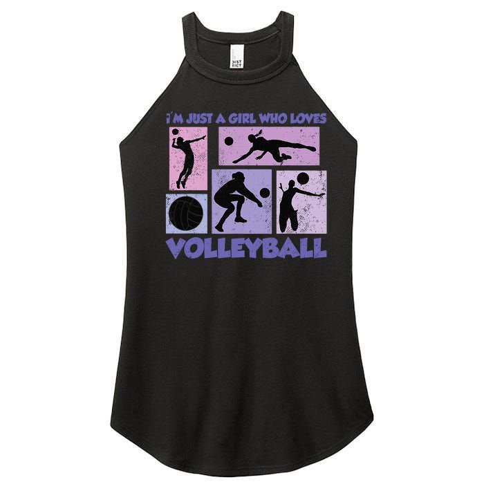 Volleyball Player I'm Just A  Who Loves Volleyball Women's Perfect Tri Rocker Tank