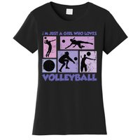 Volleyball Player I'm Just A  Who Loves Volleyball Women's T-Shirt