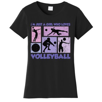 Volleyball Player I'm Just A  Who Loves Volleyball Women's T-Shirt