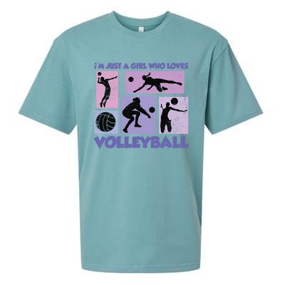 Volleyball Player I'm Just A  Who Loves Volleyball Sueded Cloud Jersey T-Shirt